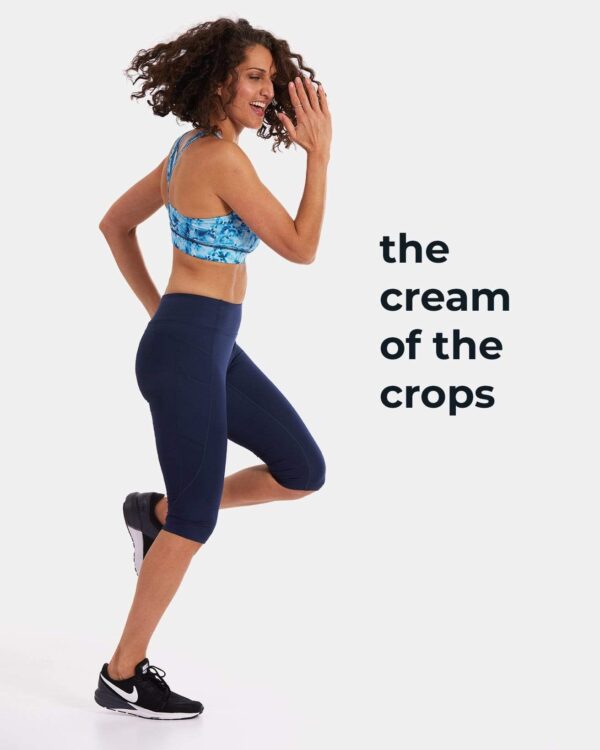 Wi-Thi Mid-Rise Pocketed Crop Legging – Night Swim Navy - Image 2