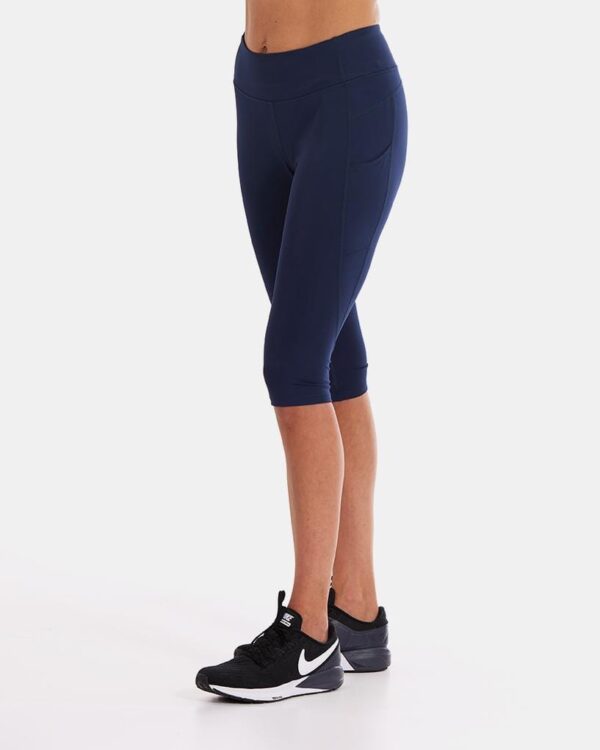 Wi-Thi Mid-Rise Pocketed Crop Legging – Night Swim Navy - Image 4