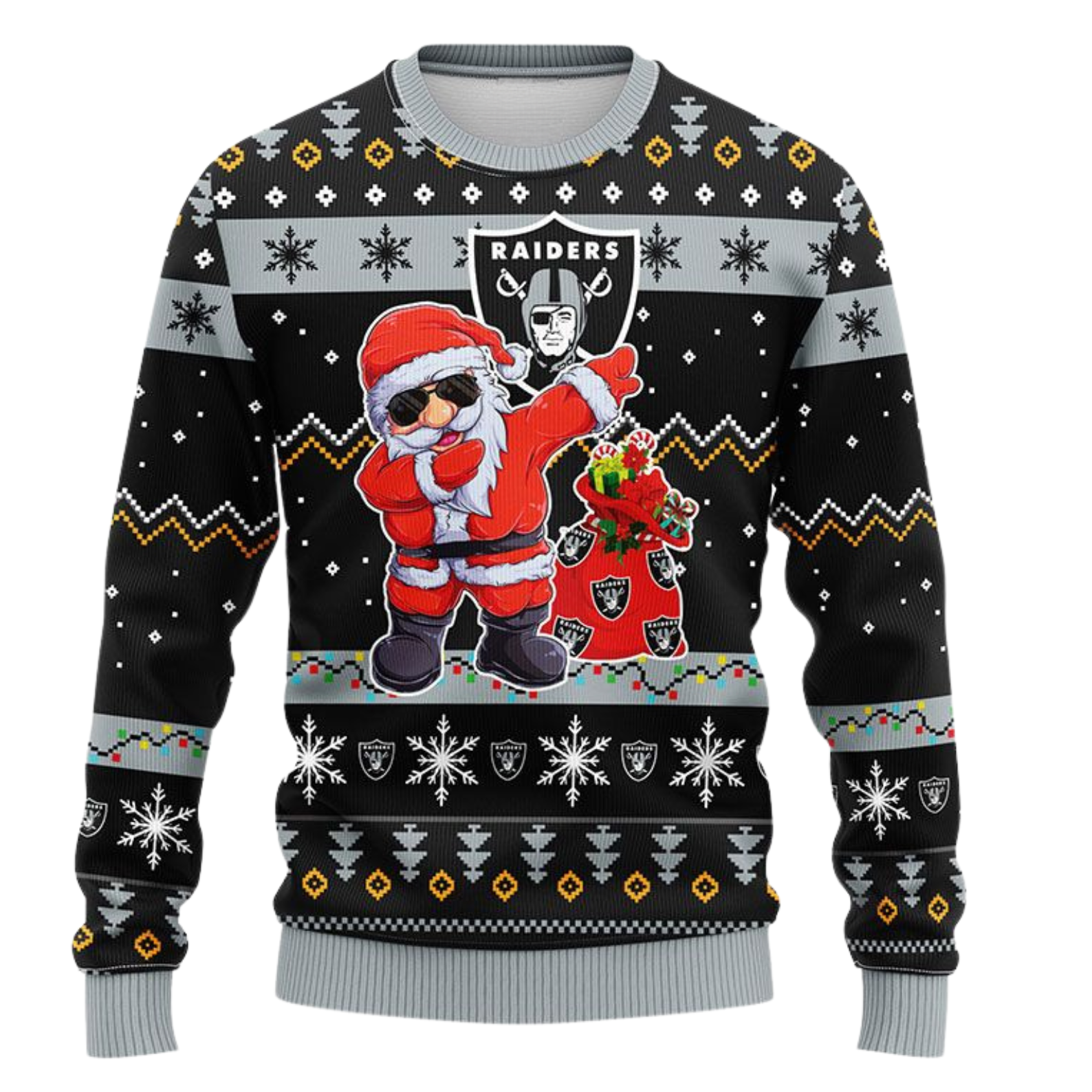 Dabbing-Raider-Claus---Black-Silver-Swag-Sweater-1 Dabbing-Raider-Claus---Black-Silver-Swag-Sweater-1